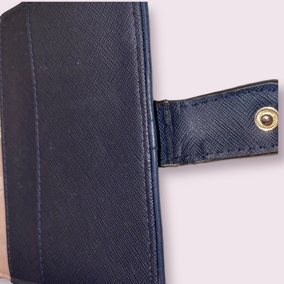 Michael Kors Midnight Blue Fold Button Wallet - Picture 4 of 11